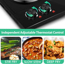 CUSIMAX Hot Plate, 1800W Electric Burner Double Hot Plate - Black - Like New