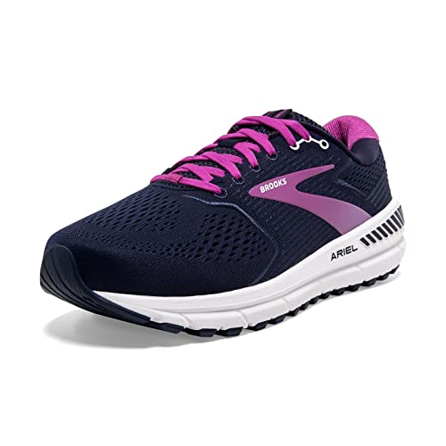 BROOKS WOMEN'S ARIEL '20 RUNNING SHOE PEACOAT/VIVID VIOLA/ WHITE SIZE 12 - Like New
