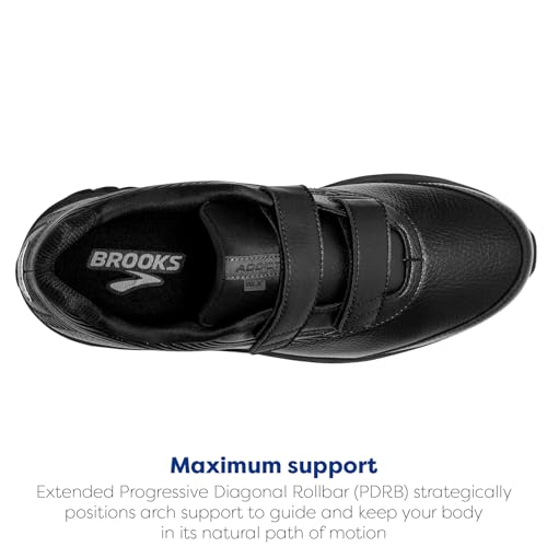 120309 BROOKS ADDICTION WALKER V-STRAP 2 WOMEN'S SHOE - BLACK/BLACK - SIZE 7 Like New