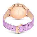 SWAROVSKI OCTEA CHRONO WATCH, SWISS MADE, LEATHER STRAP, GOLD-TONE FINISH - Like New
