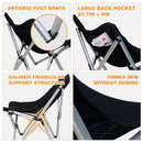 PACBEAR LIGHTWEIGHT FOLDING CAMPING CHAIR - OUTDOOR BEACH CHAIR TRD06 - BLACK - Like New