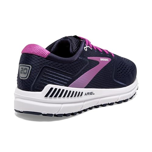 BROOKS WOMEN'S ARIEL '20 RUNNING SHOE PEACOAT/VIVID VIOLA/ WHITE SIZE 12 - Like New