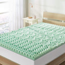 Mellow 5-Zone Memory Foam Mattress Topper Dorm Essentials Twin XL - GREEN - Brand New