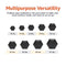 AMAZON BASICS RUBBER HEX DUMBBELL HAND WEIGHT - BLACK - Like New