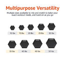 AMAZON BASICS RUBBER HEX DUMBBELL HAND WEIGHT 45 LBS SINGLE - BLACK - Like New