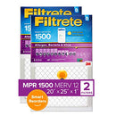 Filtrete Smart Replenishable AC Furnace Air Filter MPR 1500 2-Pack - White - Brand New