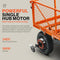 SuperHandy Electric-Assist Garden Cart, 5.7 Cubic Ft Utility Wagon - Orange - Like New