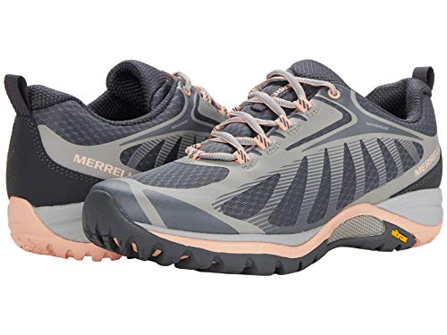 J034446 MERRELL WOMEN SIREN EDGE 3 WATERPROOF HIKING SHOE PALOMA/PEACH SIZE 7.5 Like New