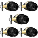 Probrico Matte Black Ball Privacy Interior Door Knobs Bed/Bath Door Locks 5pk - Like New