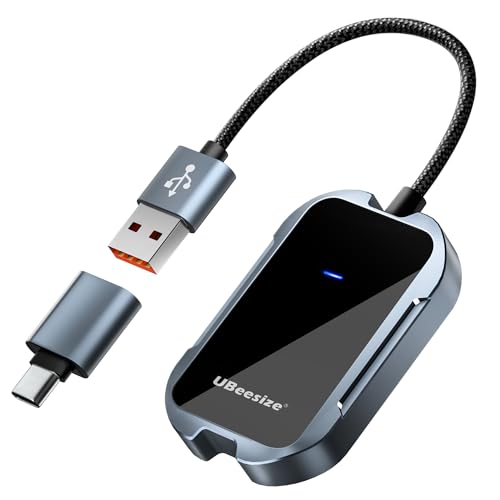 UBEESIZE WIRELESS CARPLAY ADAPTER (2025) SEAMLESS WIRELESS UPGRADE - BLACK - Brand New