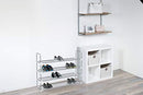 STORAGE SOLUTIONS GRAY 4 TIER PLASTIC SHOE RACK AND STORAGE CLOSET - GREY - Like New
