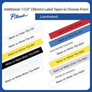 Brother P-Touch TZe-M365 White Print on Matte Black Label Tape 1.4” (36mm) Wide - Brand New