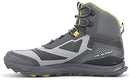 AL0A4VQH270 ALTRA MEN'S LONE PEAK ALL-WEATHER MID, SIZE 9 - GRAY/YELLOW - Like New
