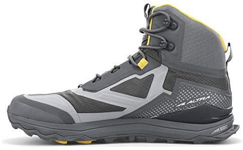 AL0A4VQH270 ALTRA MEN'S LONE PEAK ALL-WEATHER MID, SIZE 9 - GRAY/YELLOW - Like New