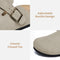 Xiakolaka Women's Suede Clogs Adjustable Buckle Footbed Home Slippers Beige 8 - Like New