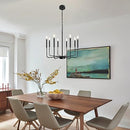 8 Lights Black Chandelier Dining Room Light Fixtures, Farmhouse Chandeliers - Like New