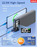SABANI PORTABLE CHARGER 35000MAH 22.5W FAST CHARGING BATTERY PACK - BLACK - Like New
