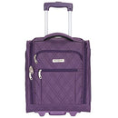 Flight Knight 16.5" Carry On Suitcase Small Rolling Tote Bag - Purple Quilted - Brand New