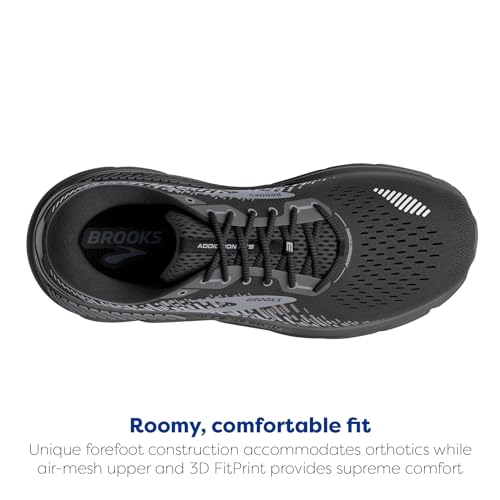 BROOKS MEN'S ADDICTION GTS 15 SUPPORTIVE RUNNING BLACK/BLACK/EBONY SIZE 9.5 WIDE - Like New