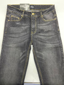 BLU ROCK MEN'S CASUAL FLEX STRETCH SLIM STRAIGHT JEANS - SIZE: 30X31 - JET BLACK - Brand New