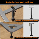 NESAPTO 4PCS ADJUSTABLE HEIGHT BED SUPPORT LEGS, 7.3-11 IN METAL BED RISERS - Like New