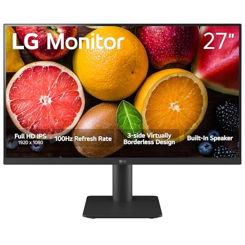 LG 27MS500-B 27" IPS FHD 100Hz 5ms Reader Mode Borderless Control - Black Like New