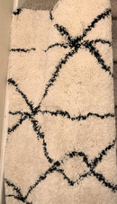 PROJECT 62 5'X7' GEOMETRIC DESIGN ANNENBERG EYELASH WOVEN AREA RUG - SHAG CREAM - Brand New