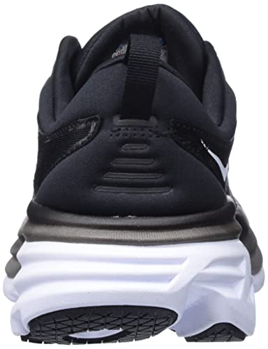 1123202 Hoka Men's Bondi 8 Sneaker, Black/White, Size 12 Like New