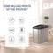ELLO&ALLO 50 LITER 13 GALLON TOUCHLESS RECTANGULAR BRUSHED TRASH CAN - BLACK - Like New
