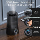 Valuta Humidifiers for Bedroom 4L Cool Mist Humidifier Top Fill Oil - BLACK - Like New