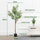 Olive Artificial Silk Tree Faux Potted Silk Tree Large Faux Olive 5FT 2Packs - Brand New