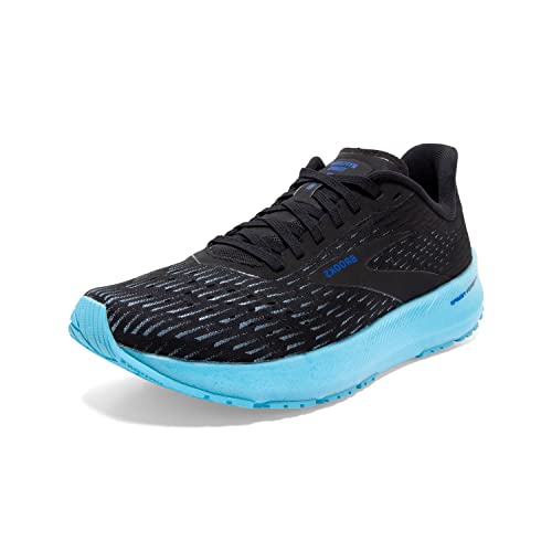 BROOKS WOMEN'S HYPERION TEMPO ROAD RUNNING SHOE - BLACK/ICED AQUA/BLUE - SIZE 12 - Like New