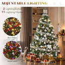 YITAHOME 7.5FT PRE-LIT GREEN ARTIFICIAL HINGED CHRISTMAS TREE REMOTE GREEN - Like New