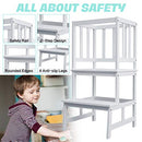 BEEYEO Kitchen Step Stool Helper for Kids and Toddlers with Safety Rail - Brand New