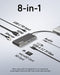 ANKER 655 USB-C HUB 8-IN-1 2 USB-A 10 GBPS DATA PORTS 100W A8382 - CHARCOAL GRAY - Like New