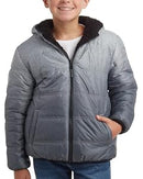 Eddie Bauer Boys' Reversible Waterproof Lightweight Fleece Lined Jacket - Black - Like New