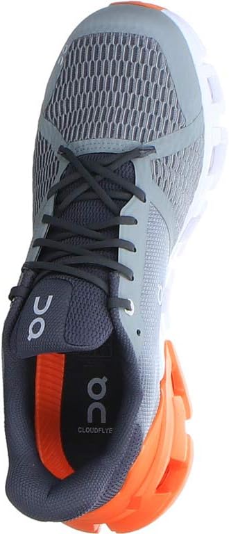 21.99628 ON RUNNING MENS CLOUDFLYER GRAY/ORANGE SIZE 12 - Like New