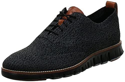 C27694 COLEHAAN MENS ZEROGRAND STITCHLITE WINGTIP OXFORD BLACK/MAGNET SIZE 9 Like New