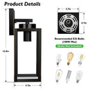 BESLOWE OUTDOOR WALL LIGHT FIXTURES BLACK GOLD - Brand New