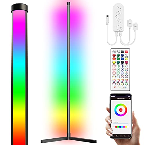 ECO4LIFE WiFi Smart Floor Standing LED Lamp RGB Color Changing LC210 - Black Like New