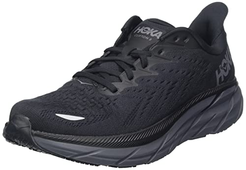 1119393 HOKA ONE ONE Clifton 8, Black/Black, Size 7 Like New