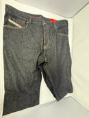 DIESEL MEN'S SLIM FIT MID WAIST STRAIGHT LEGS JEANS SIZE: 36WX30L - BLACK DENIM - Brand New