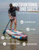 ZLX INFLATABLE STAND UP PADDLE BOARD 35” PREMIUM SUP BOARD BAG INCLUDED - WLG - Like New