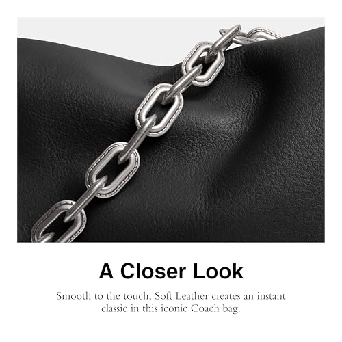 COACH SOFT GRAIN CHAIN TABBY SHOULDER BAG 30 - BLACK - Brand New