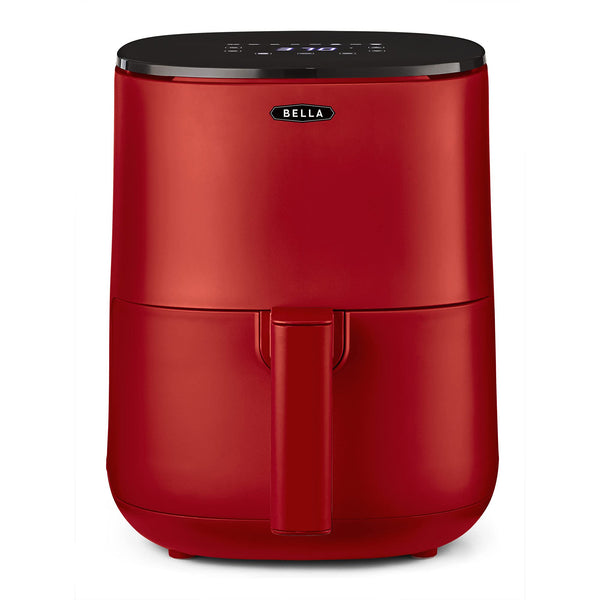 BELLA 2.9 QT TOUCHSCREEN AIR FRYER OVEN 5-IN-1 MULTICOOKER, MATTE RED - Like New