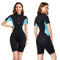 LEMORECN ADULT'S 3MM SHORTY WETSUITS WOMEN'S FRONT ZIP XL LIGHT BLUE - BLUE - Brand New