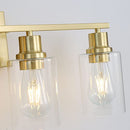 3-Lights Gold Bathroom Light Fixture, Brushed Brass Vanity Light Like New