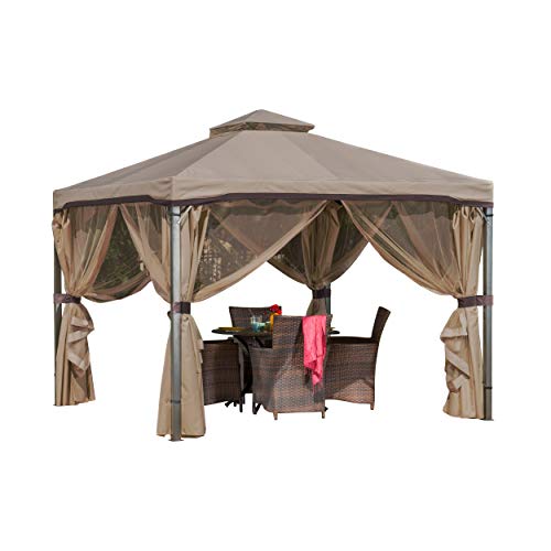 GDFSTUDIO CHRISTOPHER KNIGHT HOME CKH SKYLINE GAZEBO, 294933 - NUTMEG - Like New