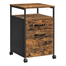 VASAGLE Office Cabinet with 2 Drawers, Document Storage B086W4W61B - Black - Like New