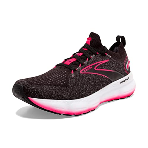 BROOKS WOMEN’S GLYCERIN 20 STEALTHFIT RUNNING SHOE BLACK/BLACKENED/DIVA PINK 6.5 - Like New